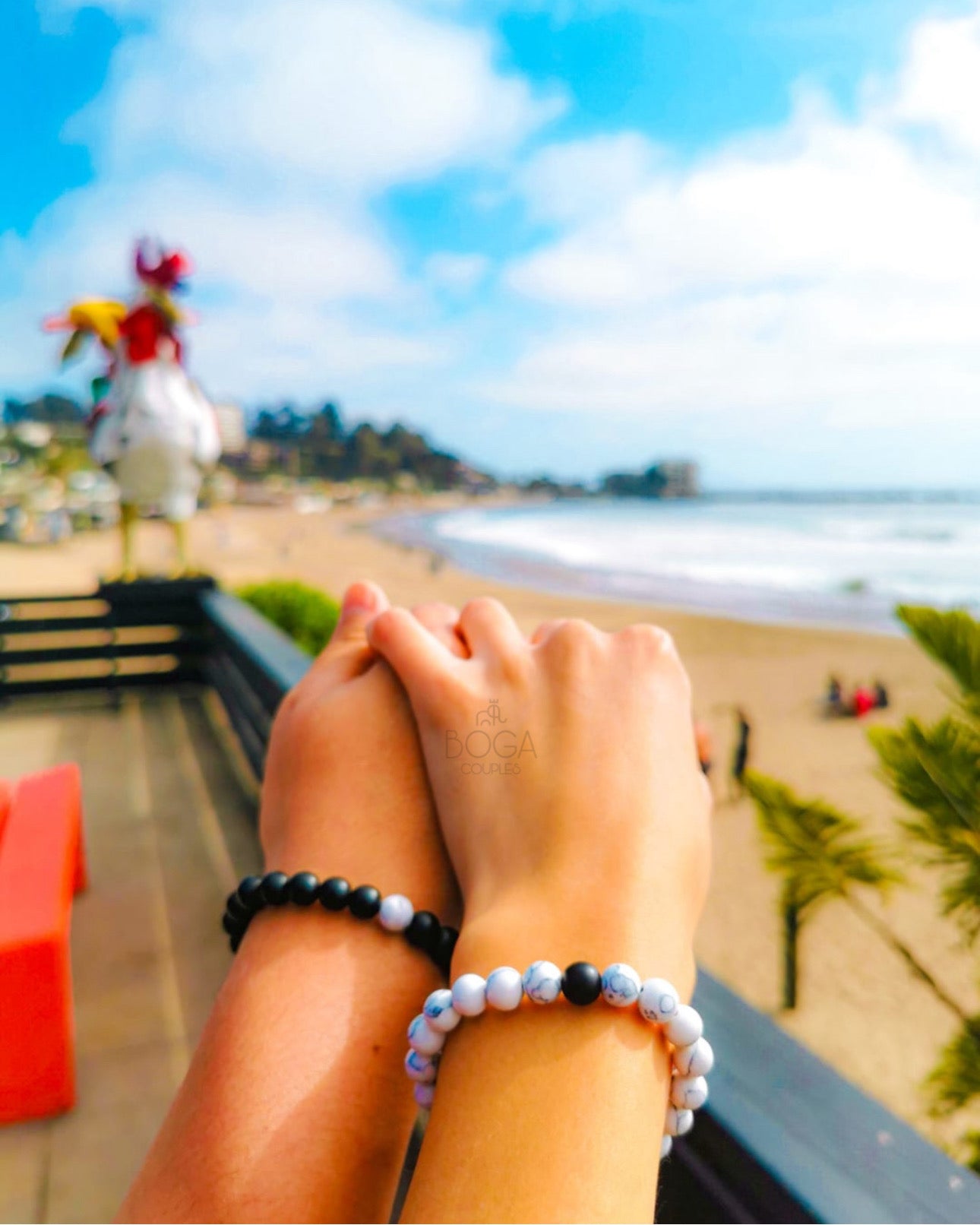 Pulseras de Distancia Onix y Howlita