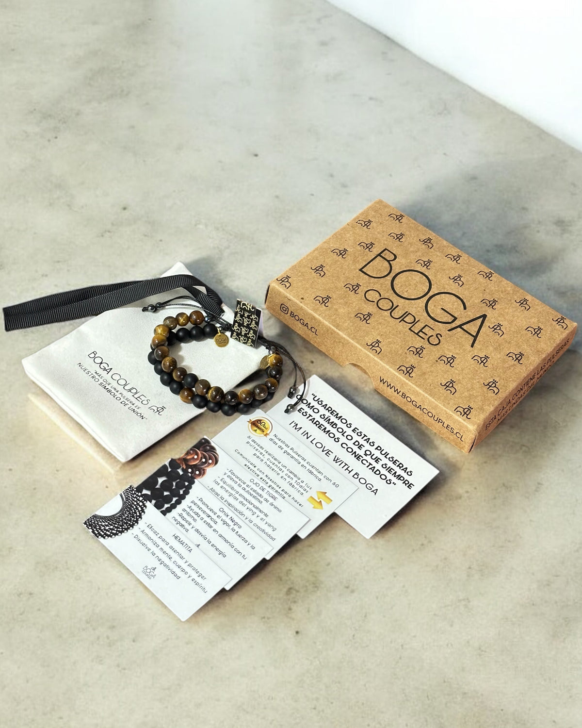 Pulseras de Distancia Onix y Ojo de Tigre