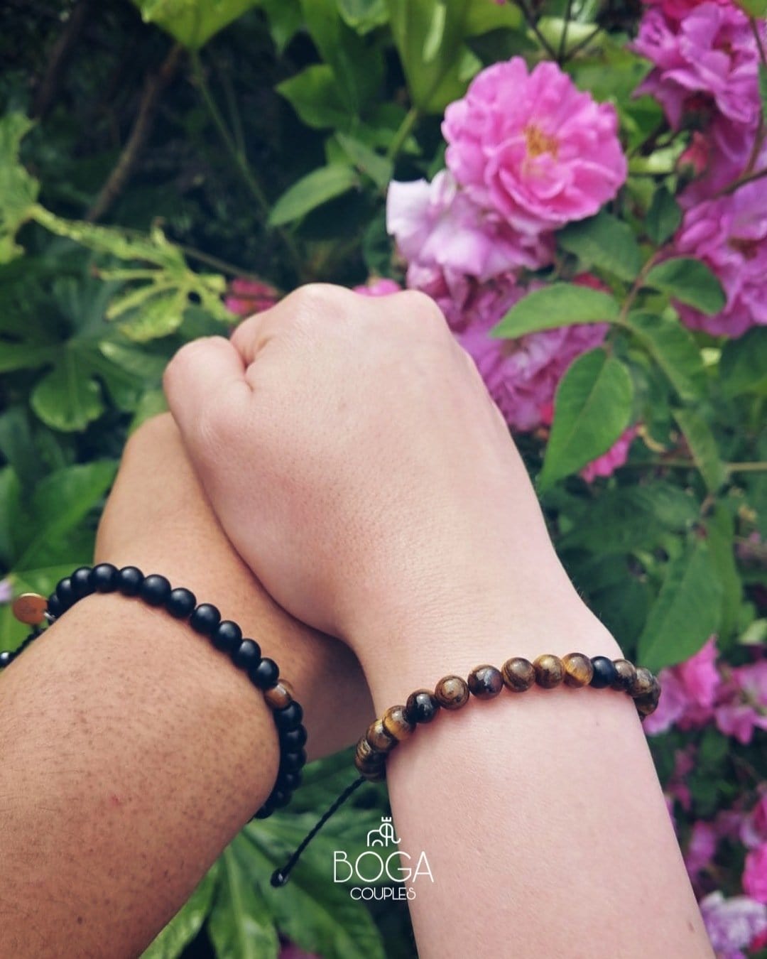 Pulseras de Distancia Mini Onix y Ojo de Tigre.